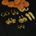 hot-selling golden classy exquisite exaggerated acrylic earrings c-shaped water drop threaded earrings heart earrings
