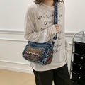 2025 early autumn new arrival: versatile embroidered ethnic style denim shoulder bag - effortless crossbody, casual vintage style