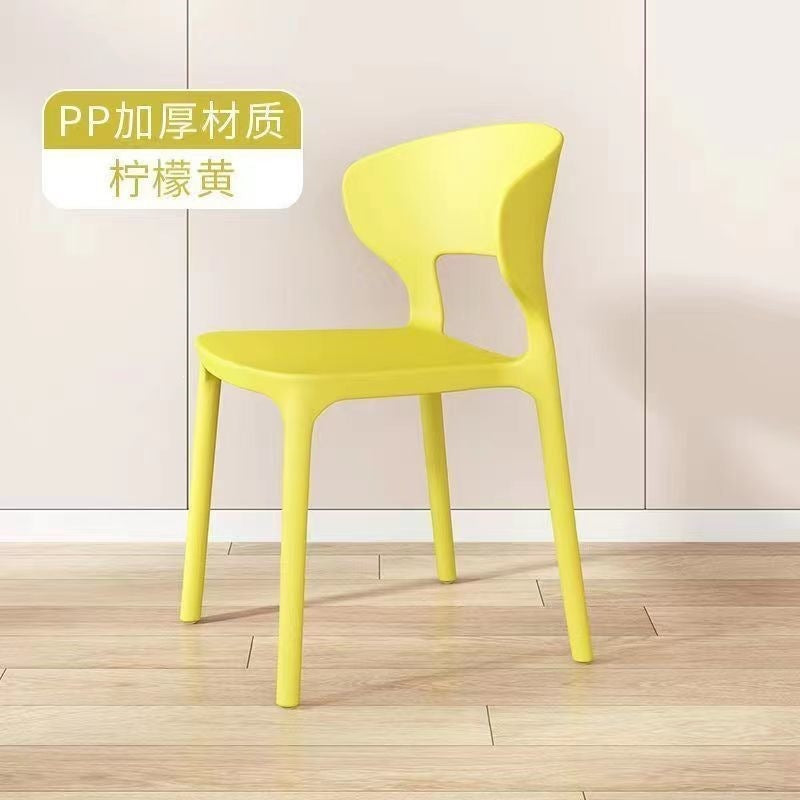 For home chair modern casual dining table and chair thickened plastic horn chair nato casual milk tea back chair negotiation chair