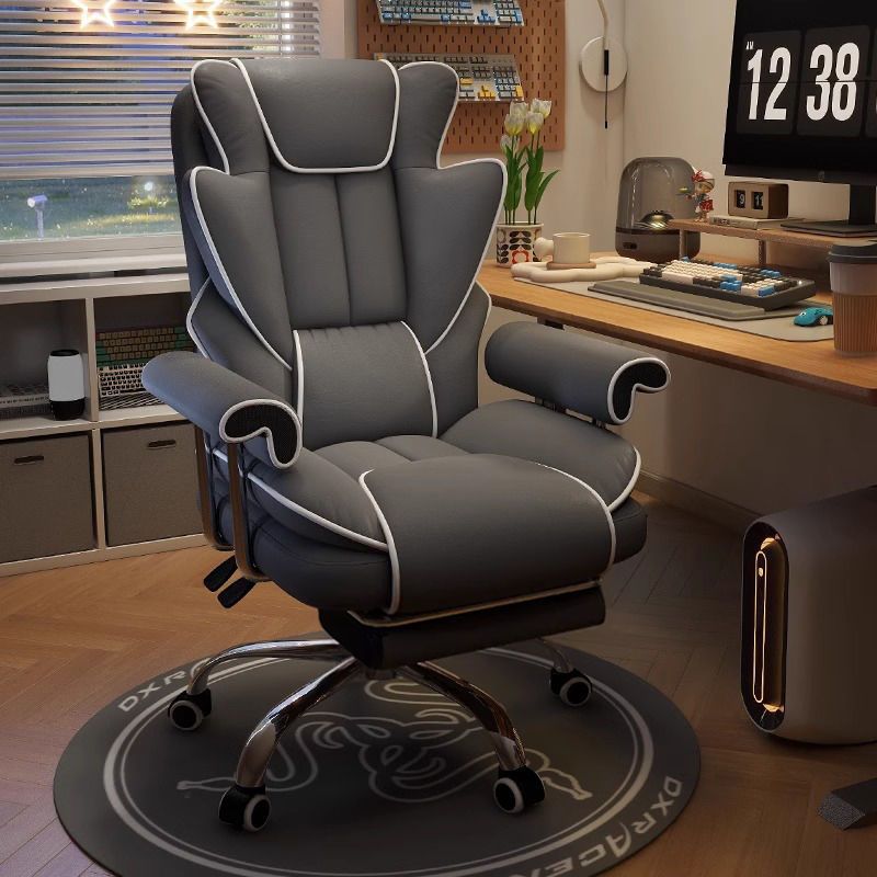 Home gaming chair - comfortable ergonomic office chair with backrest - reclining computer chair
