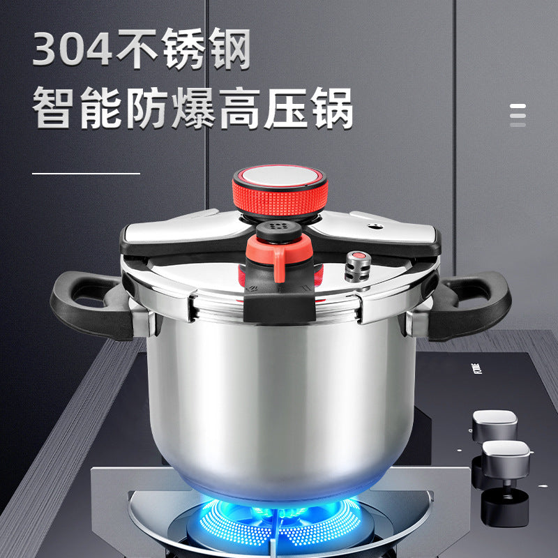 304 stainless steel pressure cooker - household, explosion-proof, high capacity, induction and gas stove compatible