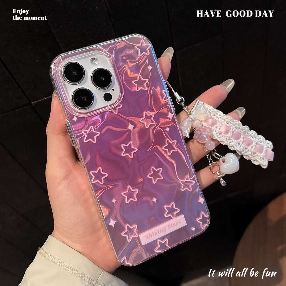 ripple pattern iphone 17 air case, gradient iphone 16 protective cover, compatible with multiple models