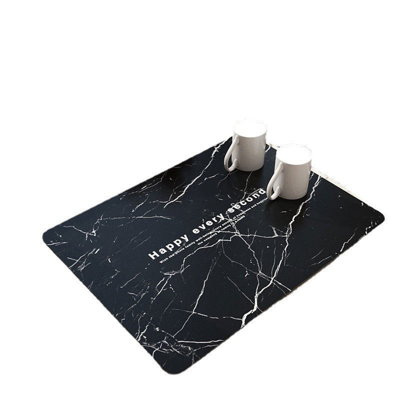 marble diatom mud kitchen countertop absorbent mat non-slip mat dish drying mat dining table insulation mat