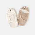 Newborn baby autumn/winter thickened warm swaddle blanket, anti-startle coral fleece swaddle sleep sack for young babies - new arrival