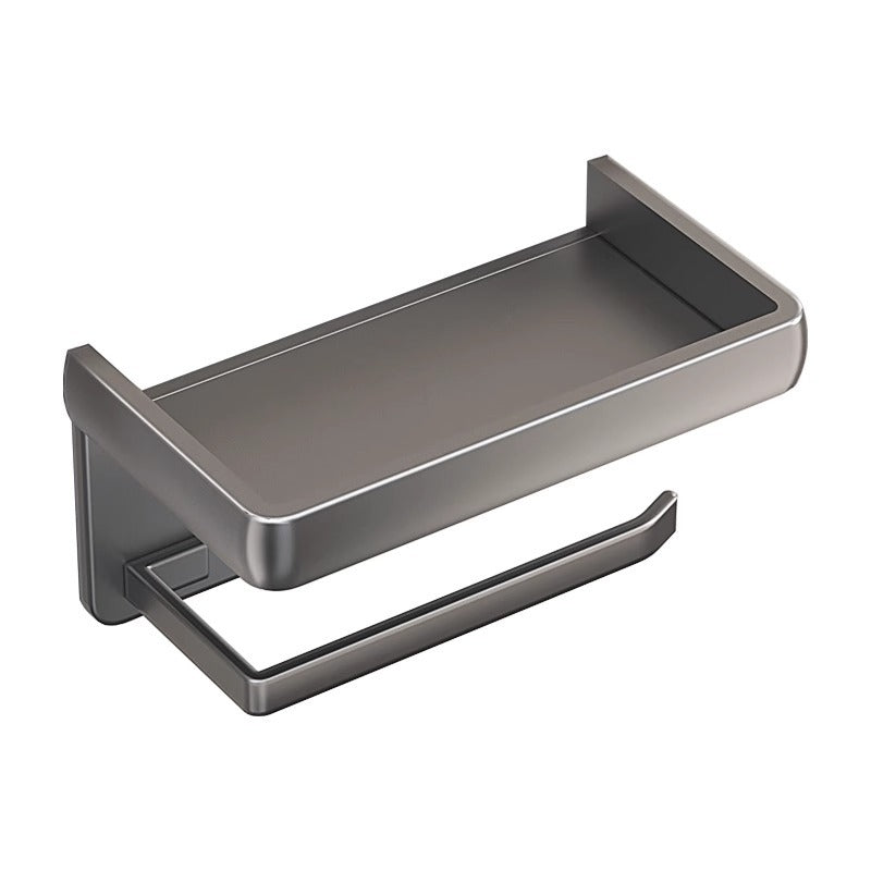Bathroom gun gray tissue box toilet roll paper storage rack bathroom punch-free wall-mounted paper rack