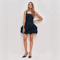 New arrival cross-border fashion denim slim high waist suspender skirt high waistdressbacklessshort