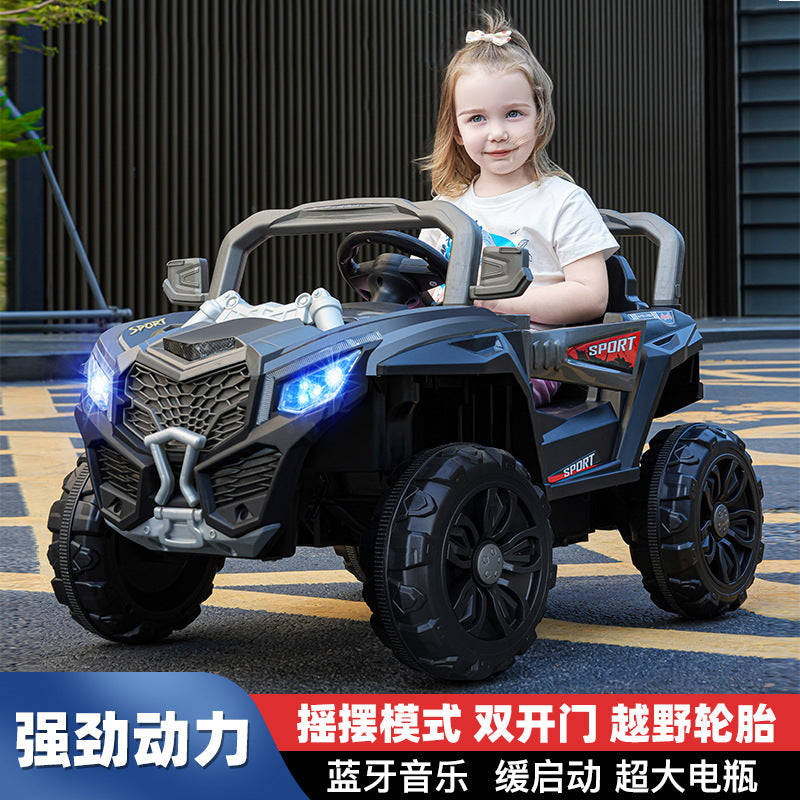 New children's electric vehicle off-road vehicle four-wheel seating double seat children's baby remote control toy off-road vehicle