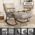 Balcony leisure rocking chair - adult size, sleepable, home use, sunbathing, sit & sleep 2-in-1 lazy lounger, single sofa chair