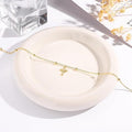 women's exquisite 14k gold-plated small cross pendant waist chain simple sliding small cross necklace