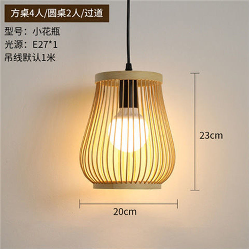 Lantern Bamboo Art Chandelier Bar Bed and Breakfast Tea Room Hot Pot Restaurant Hotel Simple Japanese Restaurant Bamboo Catering Shop Lighting