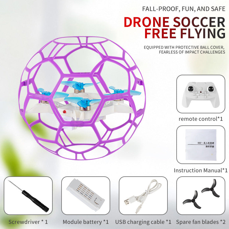 New remote control competition soccer drone - specifically designed for competitive play, teaching, and training - quadcopter soccer aircraft