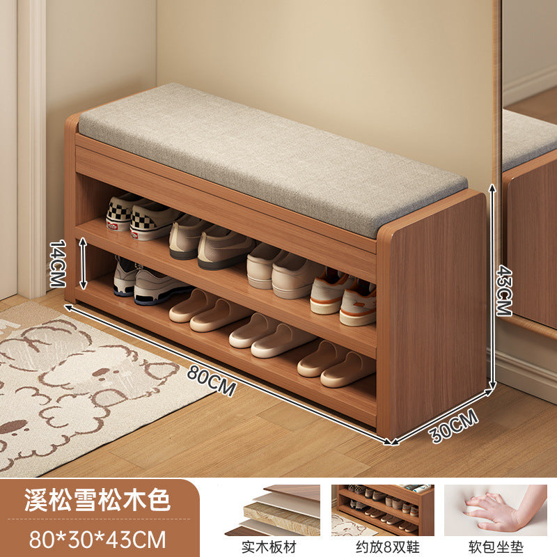 At the beginning of one piece, the shoe change stool is at the door of the household, the shoe rack can be seated at the door, the shoe cabinet is integrated with the stool, the entrance cabinet, and the storage cabinet.