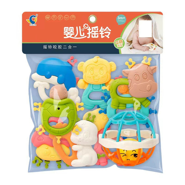 New baby toy soft rubber rattle bite bell toddler mouth bite software toy bell bed bell factory direct sales
