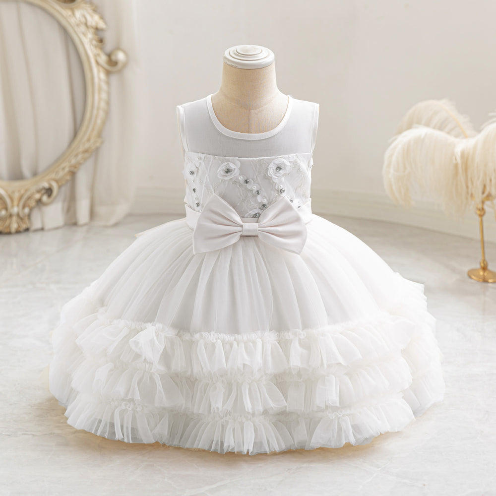 Exportready-made girldressbows tutu cake princess dress first birthday evening dressbaby dress