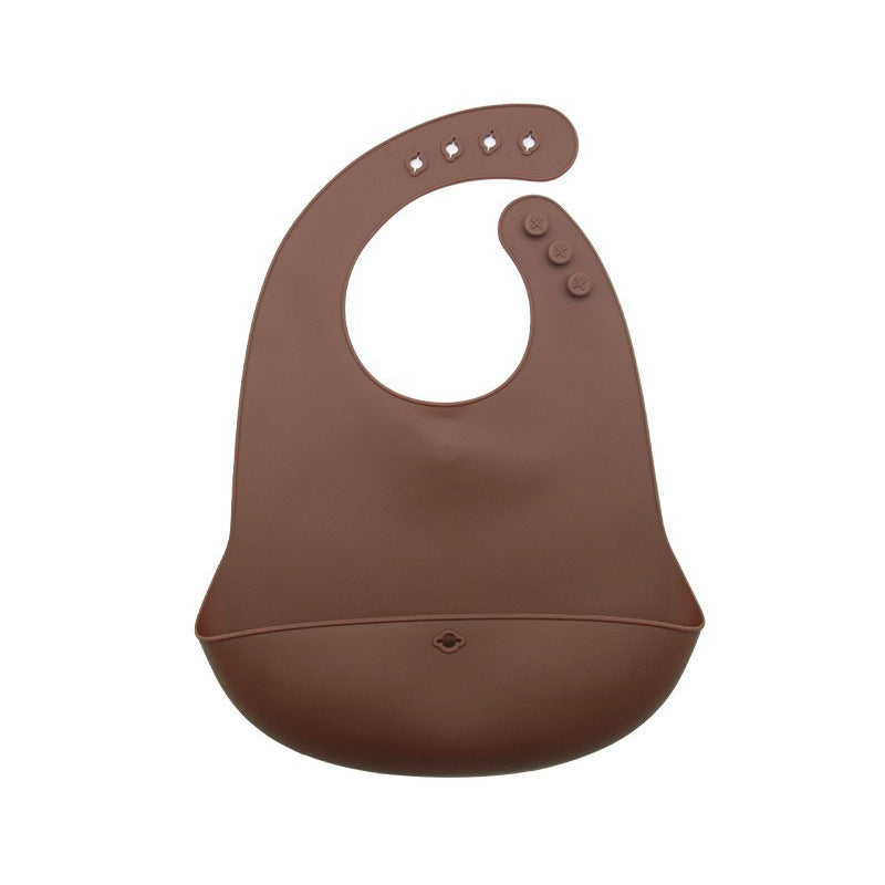 Customized silicone baby tableware set Children's complementary food bowl set Anti-drop grid tableware Silicone bib saliva pocket