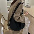 Fall and winterfashionable shoulder bag for women stylisheasiest for match coin small bag large capacity pure color suede tote bag