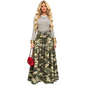 European and american high-waisted camouflage wide-leg jeans - new fashion ruffle pleated casual pants for  cross-border women's fashion