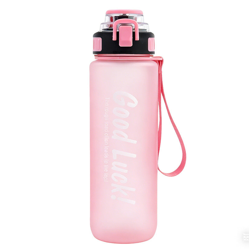 High-style sports water bottle with a creative frosted finish. large capacity, perfect for summer. portable plastic cup ideal for cycling, fitness, and sports