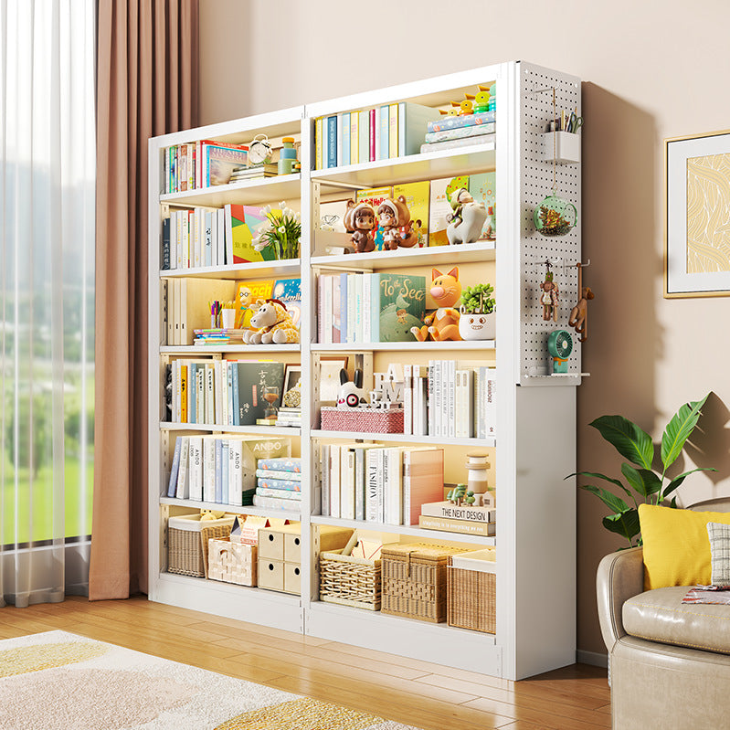 Household bookshelf perforated board storage rack library floor-standing multi-layer steel bookcase student kids storage picture book rack