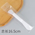 Large double-ended long pole brush, knife-shaped white