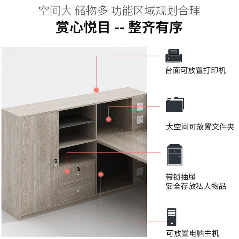 Saint li office desk and chair combination staff slot casual financial screen computer desk partition card slot