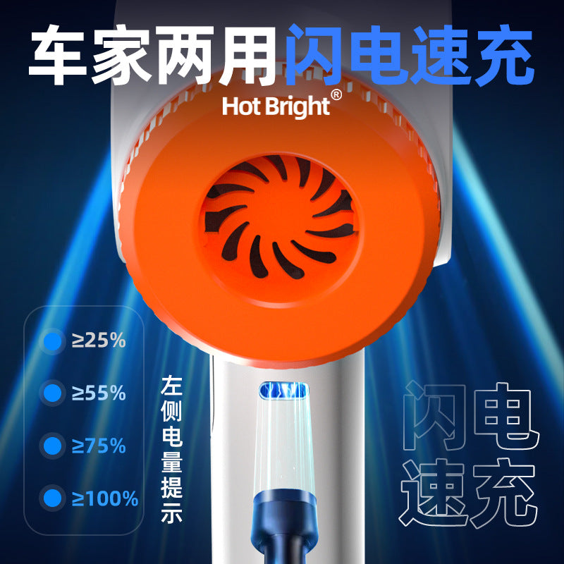 Wireless car vacuum cleaner, portable handheld 2-in-1 vacuum and blower, home multifunctional dust blower