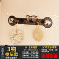 Behind-the-door suction cup hanger, bedroom suction cup hook, high-end retro wood grain strong double suction cup door organizer