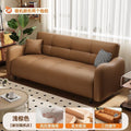 Cat scratch leather sofa bed modern casual small apartment living room straight row sofa three-stop backrest multi-functional foldable sofa