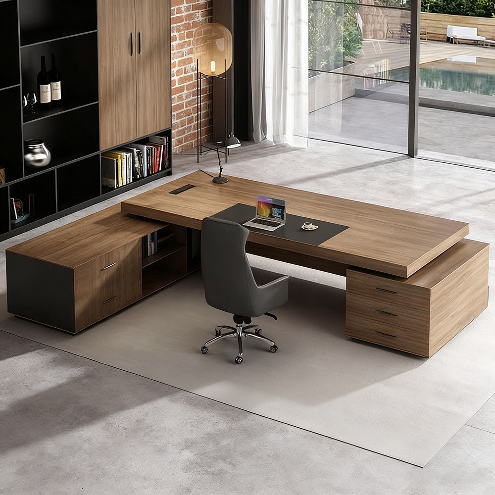 Boss desk office chair combination casual modern president desk executive table supervisor manager desk accessible luxury furniture