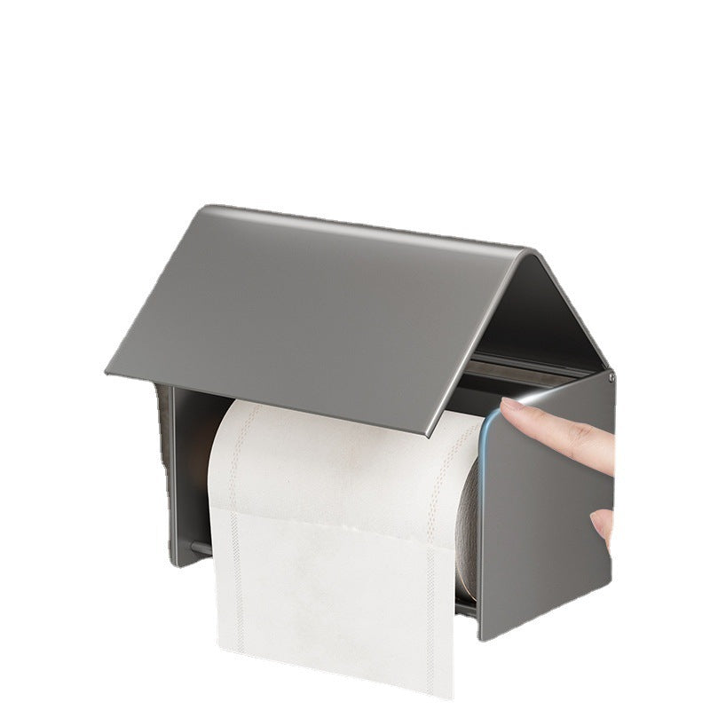 Gun ash tissue paper box toilet toilet toilet paper storage non-punching toilet paper paper paper placement rack waterproof wall mounted