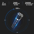 Full body washable electric shaver, rechargeable razor with floating triple-blade head, beard trimmer, 60-minute battery life
