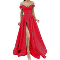 spring new cross-border european and american women's clothing multi-color bandeau v-neck backless flared dress with slit sleeveless maxi dress