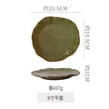 8inch plate-retro green
