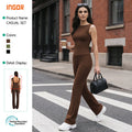 European and american cross-border casual high-waisted yoga set - open back, quick-dry, nude color activewear set for women's outdoor running and fitness