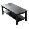 Living room coffee table for home office tempered glass tea table casual italian small apartment double-layer rectangular tea table