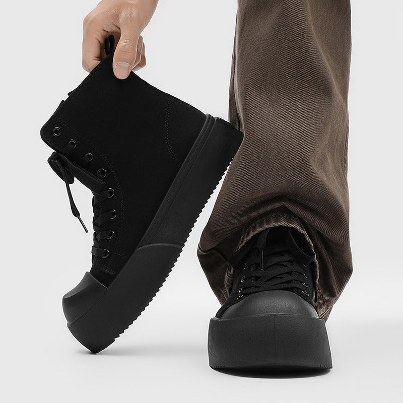 Canvas shoes for men spring 2026new arrivaltrendyeasiest for matchthick solemickey men's shoes sports casual big toe high-top sneakers