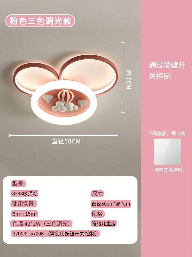 Full Spectrum Cartoon Cute Mickey Children's Ceiling Light Modern Simple Boys and Girls Room Bedroom Smart Lighting