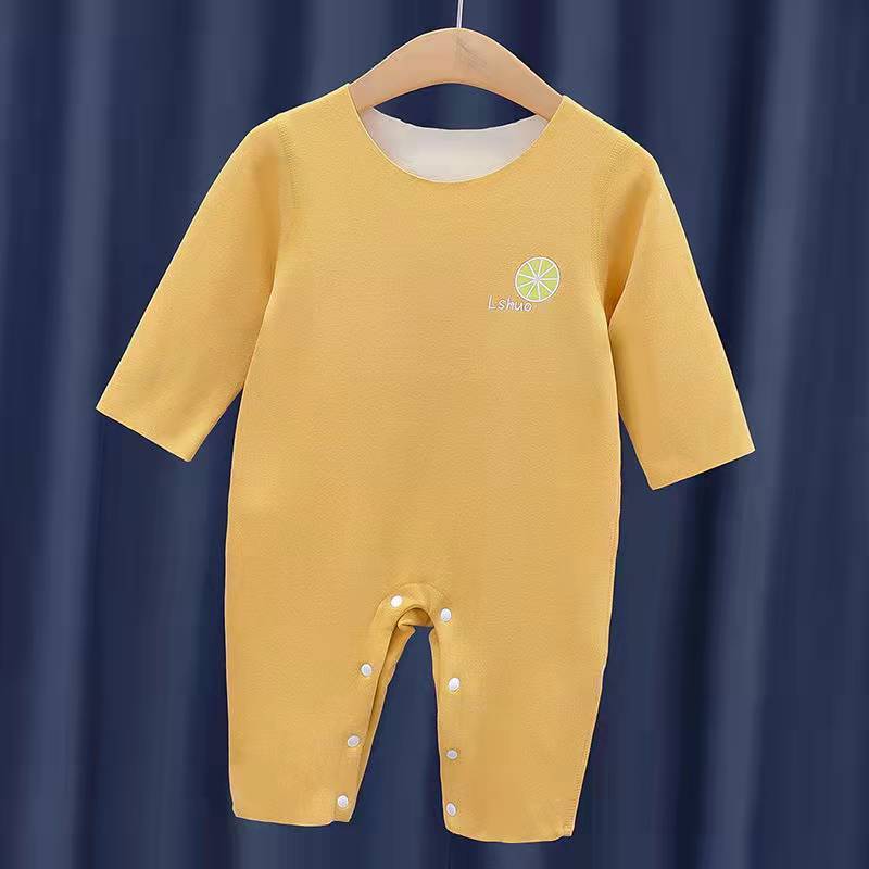 Infant and toddler german velvet romper - unisex, comfortable double-sided fleece, stylish onesie for home and crawling