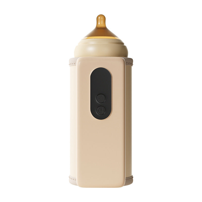 Baby bottle warmer sleeve - rechargeable, portable, waterless heating, wireless constant temperature, charging milk warmer heater for on-the-go use