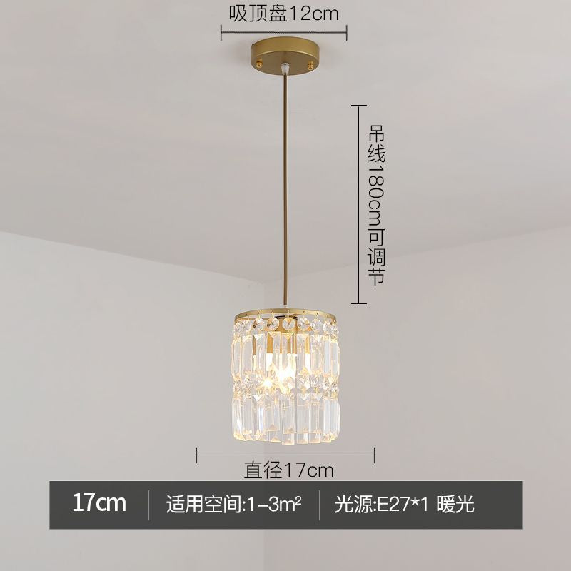 Modern minimalist creative hallway entryway ceiling light, light luxury crystal italian style popular corridor balcony walk-in closet lighting fixture