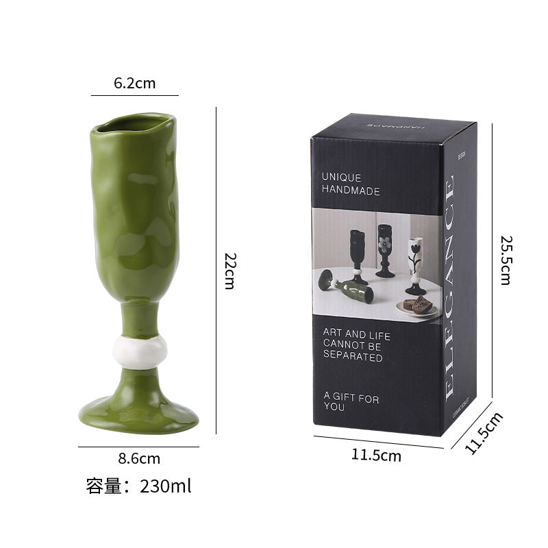 Stylishins high-looking mug household water cup goblet ceramic coffee cup couple christmas gift cup