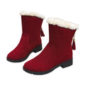 plus size snow boots for women winternew arrival suede fur lining heattech sleeve thick sole cotton boots wholesale