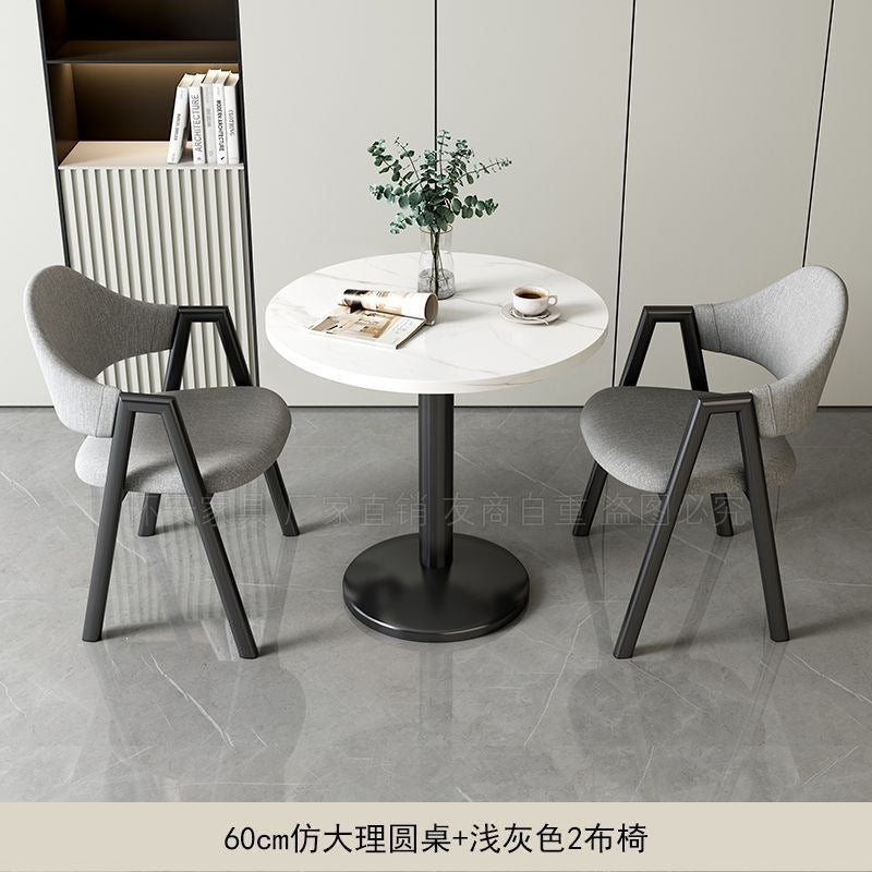 Scandinaviancasualcasual small apartment reception negotiation table milk tea coffee shop table and chair combination modern dining chair small coffee table