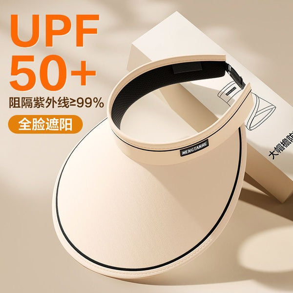 Empty top sun protection hat women's summer uv UV protection foldable sun hat large brim outdoor cycling sun hat