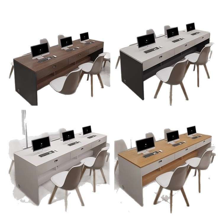 Real estate agency desk, staff desk, employee workstation, storefront table, consultation desk, reception desk, computer desk, single desk, three-person desk