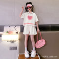 Girls' summer activewear set : trendy & stylish shorts & top set for kids & teens - perfect for summer casual wear