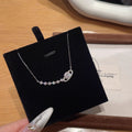 Zircon planet necklace-x2002 silver