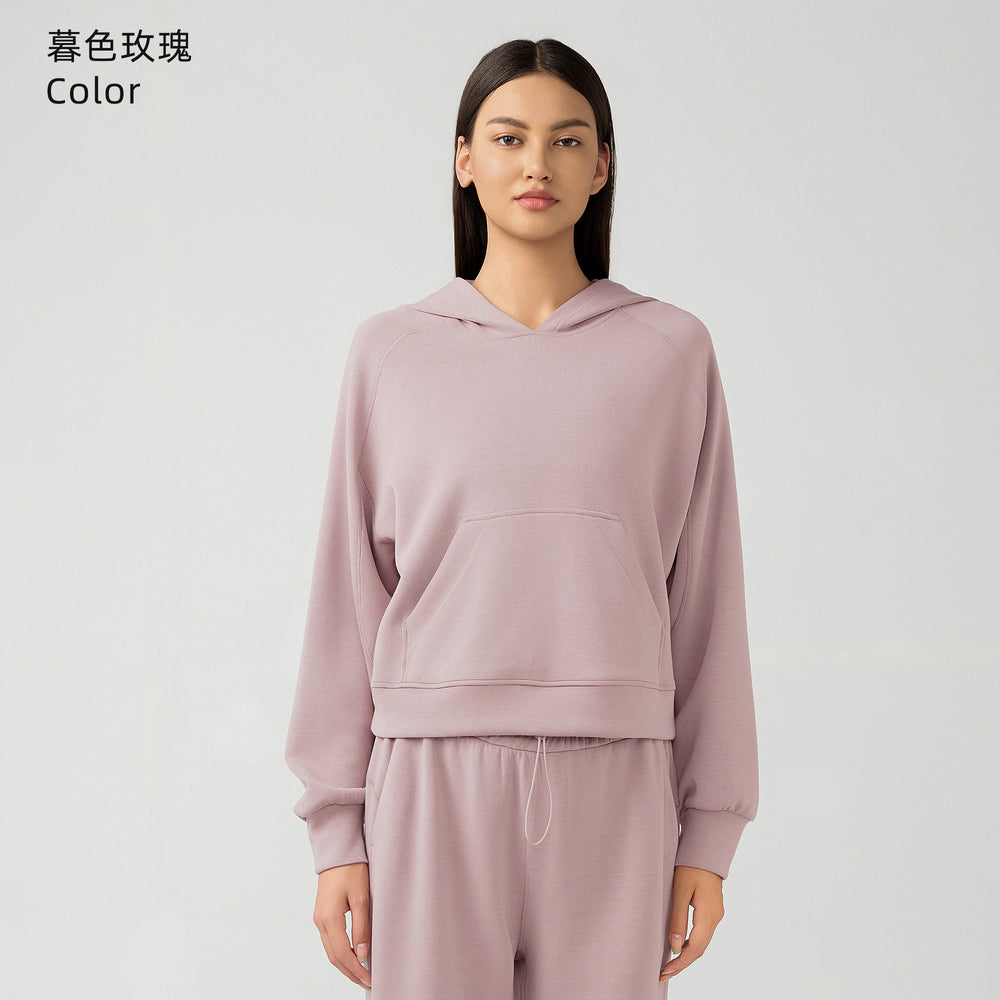 Fall and winternew arrivalwomencasualeasiest for matchhooded sweatshirtlooseslimming lookfitness sports yoga clothestopsdaw165