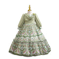 chiffon kids dress holiday banquet classy long sleeves pastoral style dresskids dresses