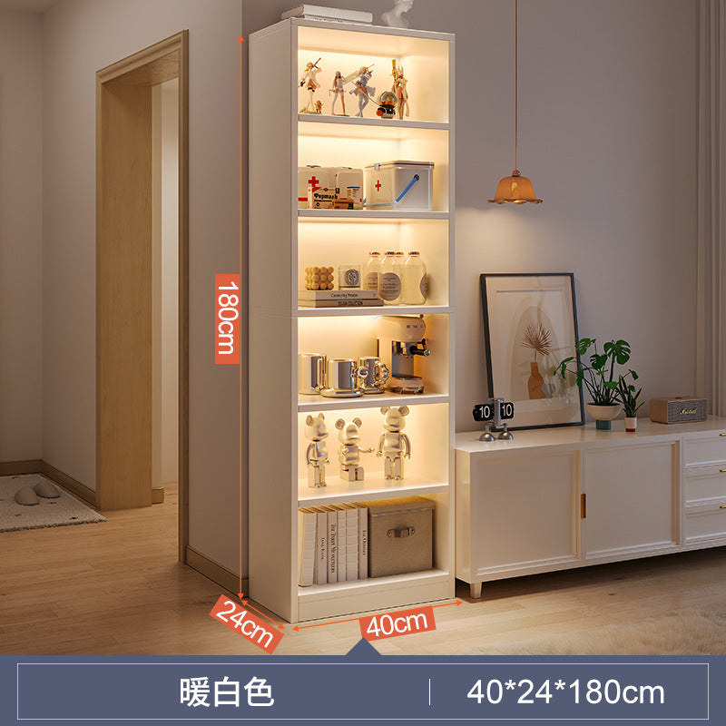 Shelves next to TV cabinets, household bookshelves, simple floor-to-ceiling storage, aisle cabinets, living room, multi-layer corner bookcases